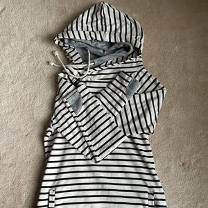 Ampersand/Mindy Mae Double Hood Sweatshirt - L